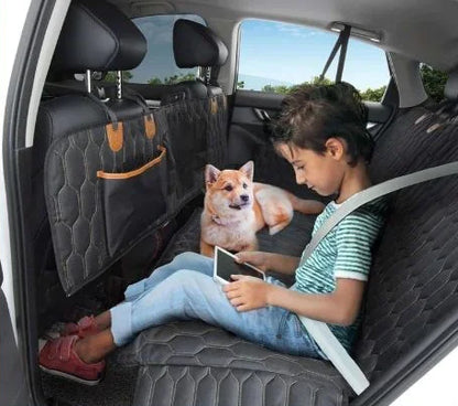 Woofs & Whisker Multifunctional Pet Car Mat – 3-in-1 Durable & Machine Washable