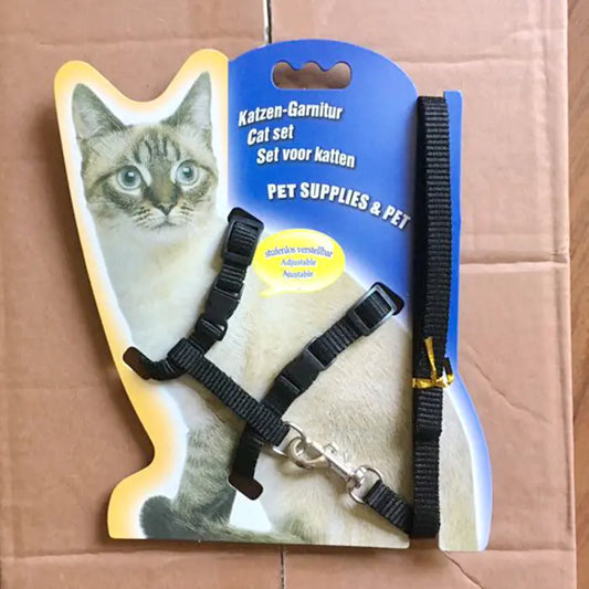 Woofs & Whisker Cat Leash & Harness Set – Adjustable, Comfortable & Stylish