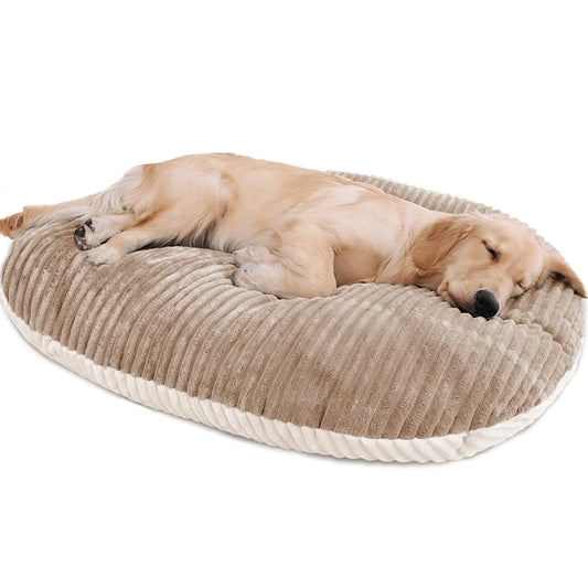 Woofs & Whisker Orthopedic Dog Bed – Reversible Memory Foam Crate Mat with Washable Cover