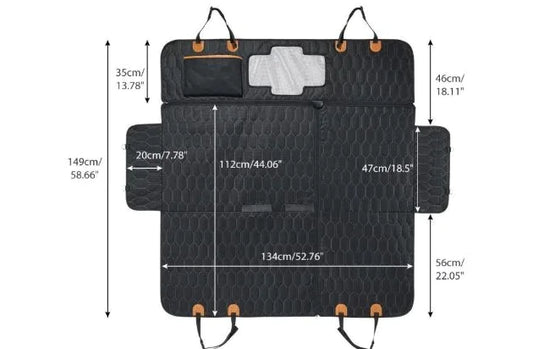 Woofs & Whisker Multifunctional Pet Car Mat – 3-in-1 Durable & Machine Washable