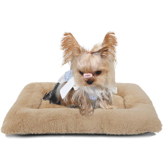 Woofs & Whisker Puppy/Cat Bed 18x12 – Plush Washable Puppy Pad with Anti-Slip Bottom